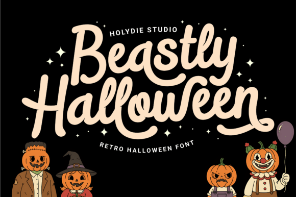 Beastly Halloween: A Retro Font for Festive Designs