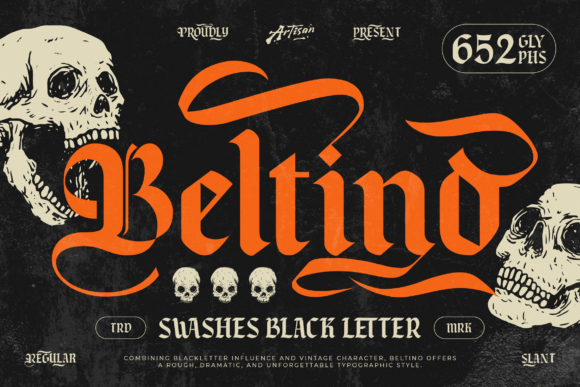 Beltino: A Gothic Typeface with a Rebellious Vintage Edge