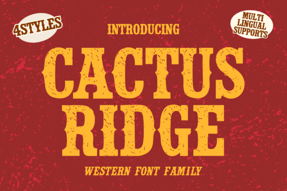 Cactus Ridge: A Western Display Font for Authentic Branding