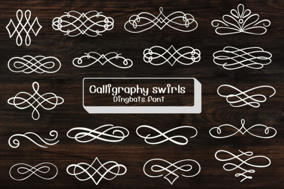 Calligraphy Swirls: The Sketched Dingbats Font for Creative Projects