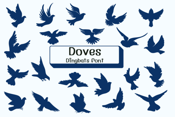 Doves: The Sketched Dingbats Font for Handcrafted Projects