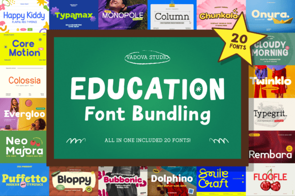 Education Bundle: Fonts That Spark Learning and Creativity