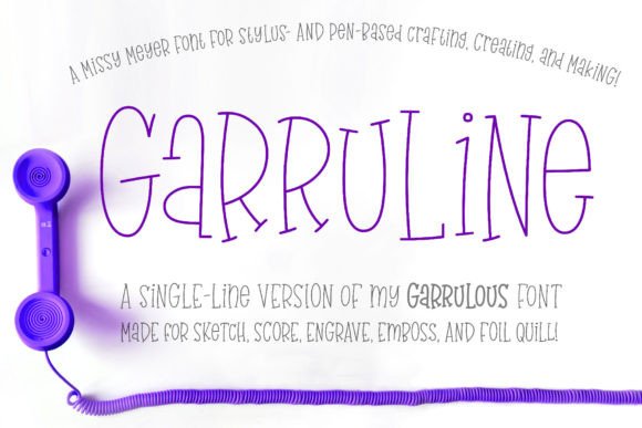 Garruline Single Line: A Creative Font for Sketch Pens & Foil Quill