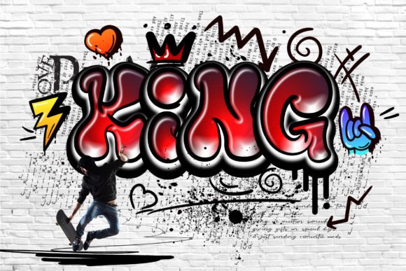 King: Command Attention with Urban Graffiti Style