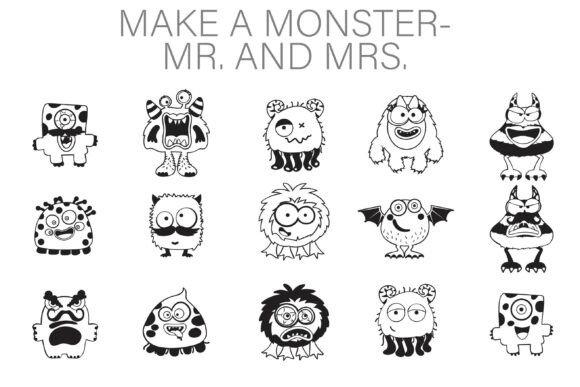 Make-a-monster Mr and Mrs: Your Go-To for Playful, Spooky Designs