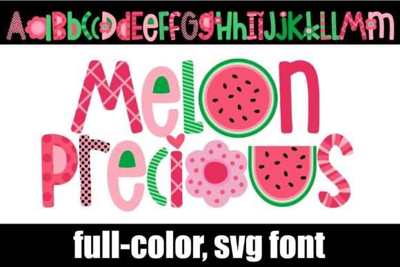 Melon Precious: The Whimsical Patterned SVG Font