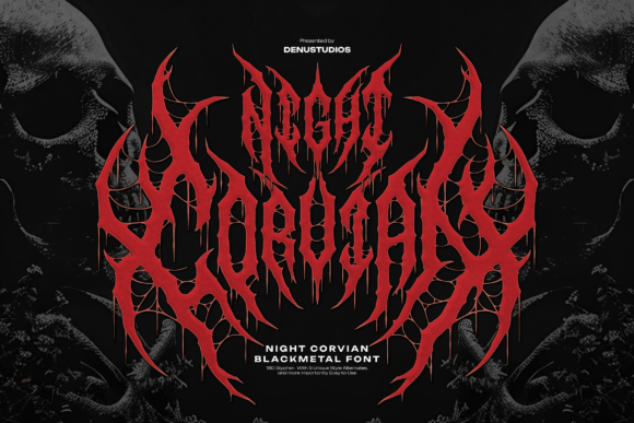Night Corvian: A Black Metal Typeface Forged in Chaos